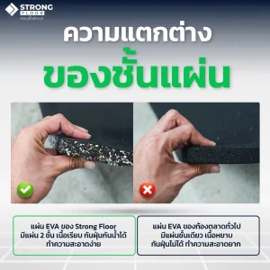 คุณสมบัติแผ่นยางปูพื้น Rubber Tile P-1